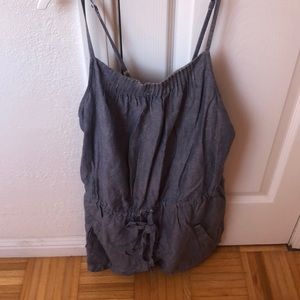 Linen blue shorts jumpsuit size 4